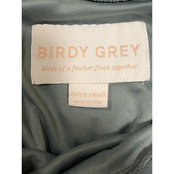 NWT Birds Grey Elsye Dress XS Sage Mesh Formal Prom Bridal Gown - Picture 9 of 10